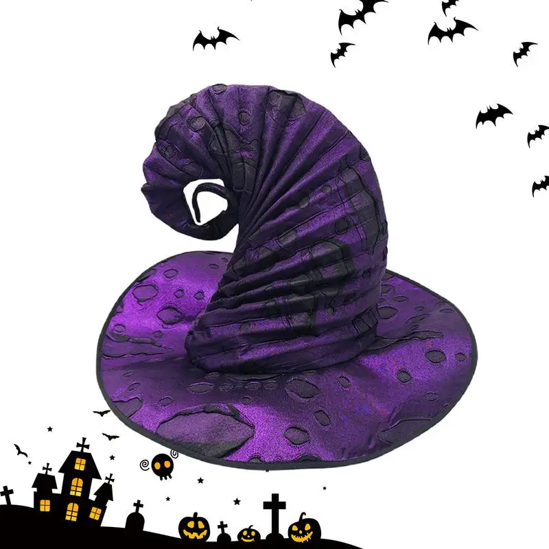 

Halloween Witch Hat Women's Cosplay Wizard Hat Decor Funny Witch Hat With Large Pleat For Costume Party Stage Performance