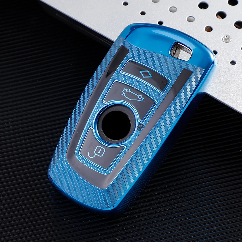 Carbon Fiber TPU Car Key Case Cover for BMW 520 525 F30 F10 F18 118i 320i 1 3 5 7 Series X3 X4 M3 M4 M5 Car Styling Key Shell