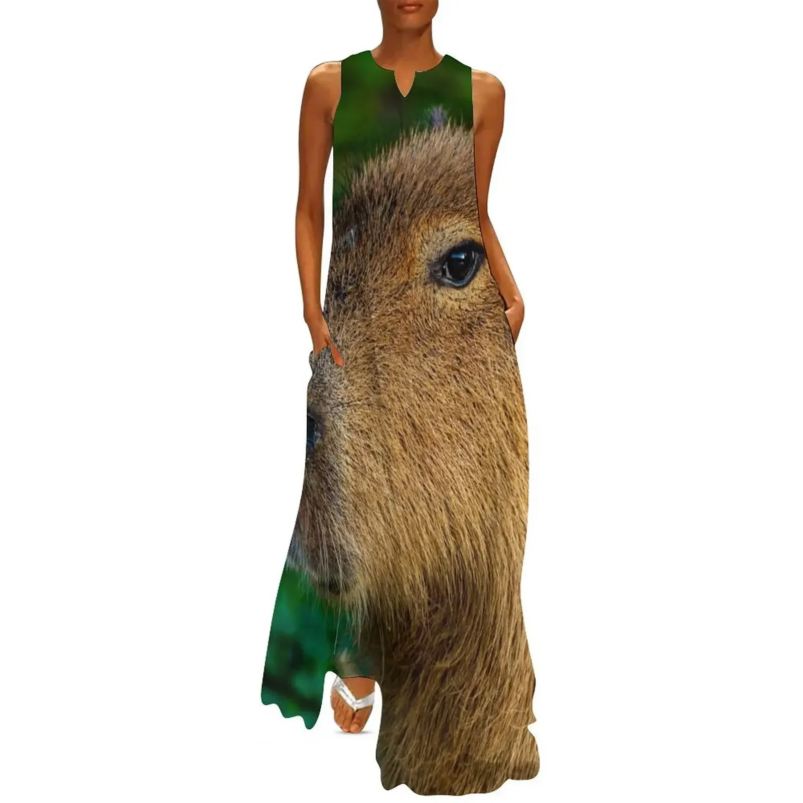 

Capybara deep in thought Long Dress clothes sexy dress for women dress party night Aesthetic clothing