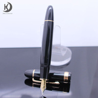JD-149 Black Lacquer Fountain Pen With Gold Finish, Fine nib Exquisite Men's /Women's Gift Professional, Graduation