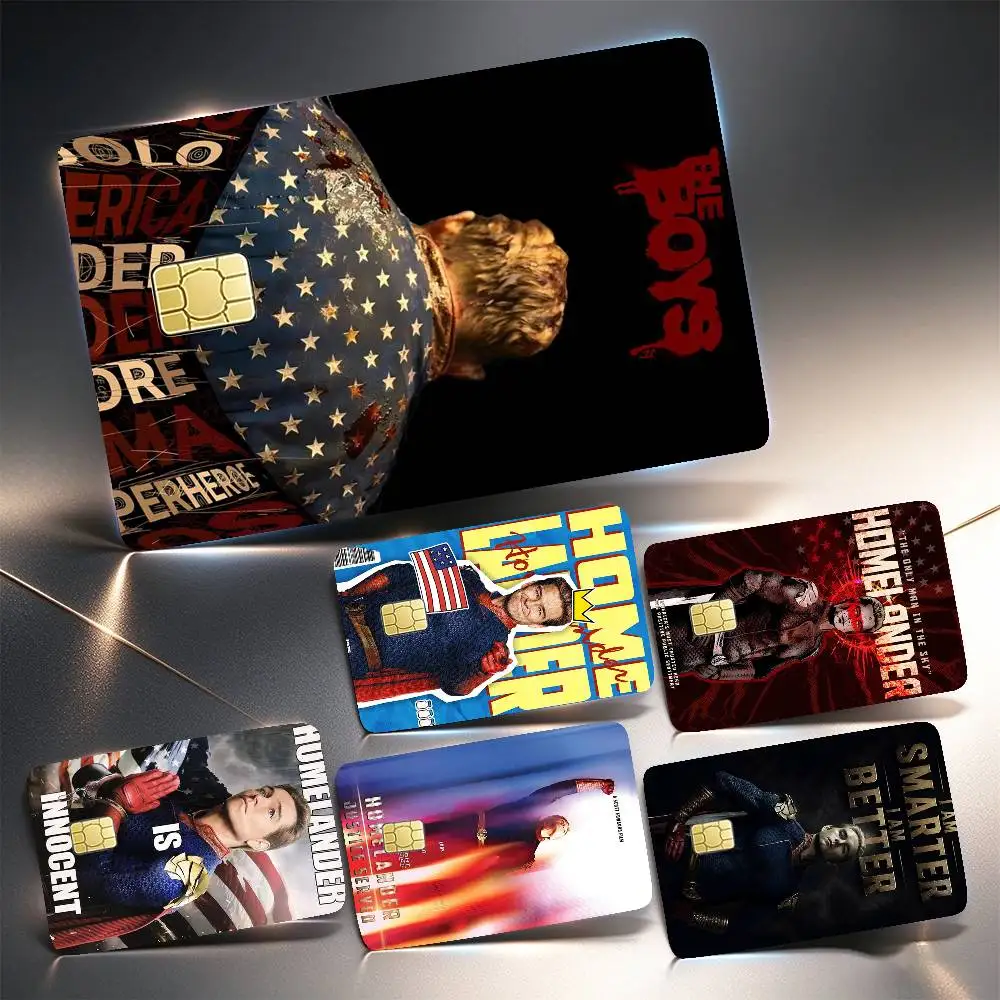 Movie Homelander The Boys-s  Credit Card HD Stickers Small Chip Waterproof Sticker Game Card Decal Gift