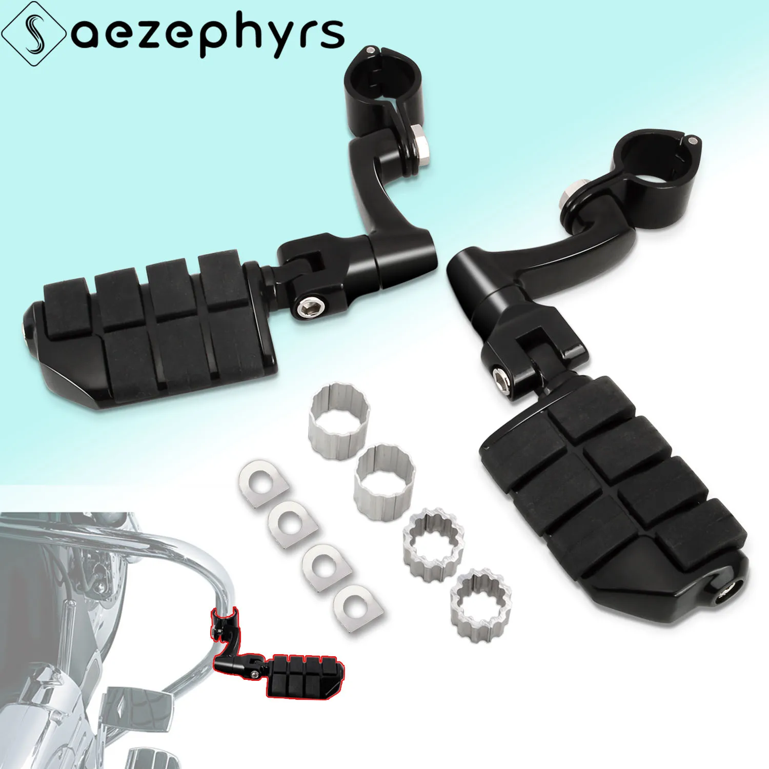 

Motorcycle Adjustable Highway Foot Pegs 1" 1.25" 1.38" Bracket Kit For Honda Harley Touring Softail Sportster 883 Road King Dyna