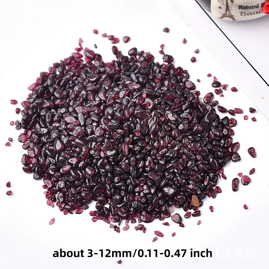 3-12mm Wine-red Natural Garnet Crystal Chips, Burgundy Natural Garnet Crystal Gravel, Astroghar Natural Garnet Chips Crystal