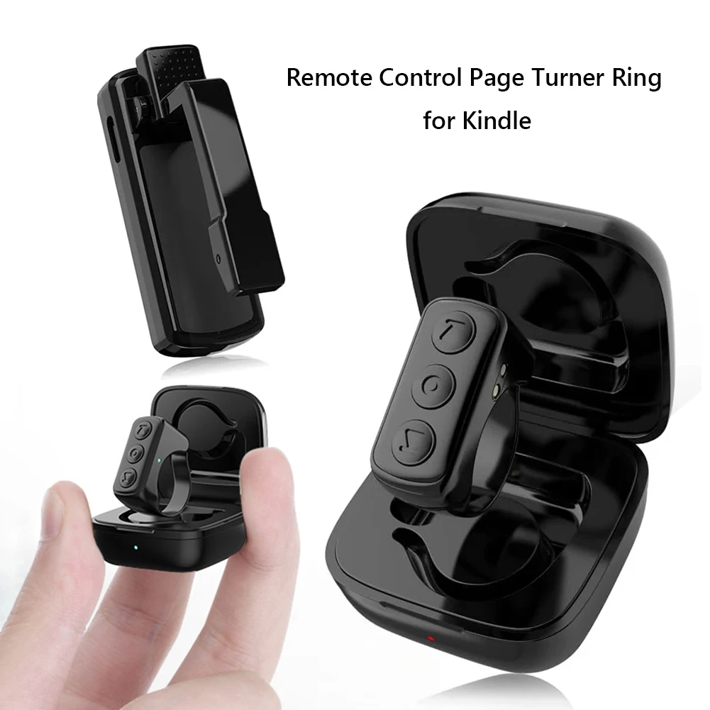 Remote Control Page Turner Ring for Kindle Paperwhite Oasis Bluetooth5.0 E-Reader Controller Page Turner Clicker Camera Shutter