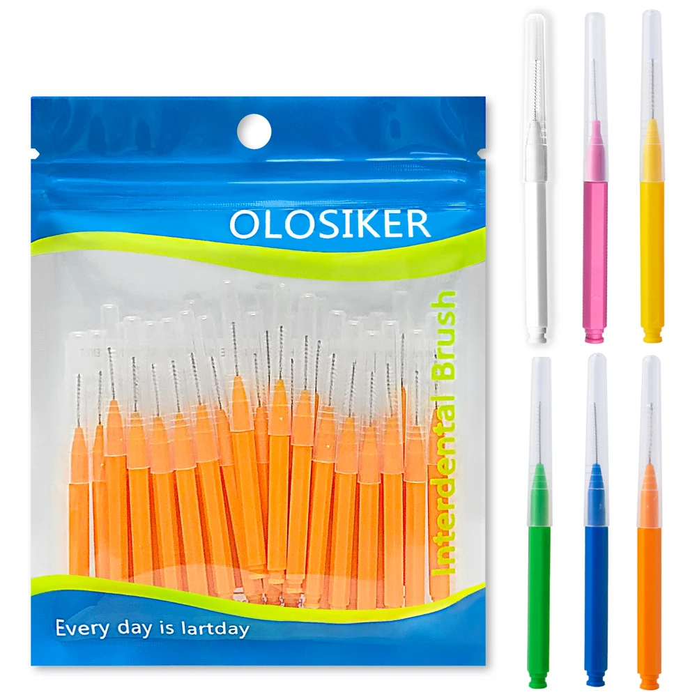30 interdental brushes straight adult cleaning interdental brushes cleaning braces orthodontic braces gaps between teeth brushes