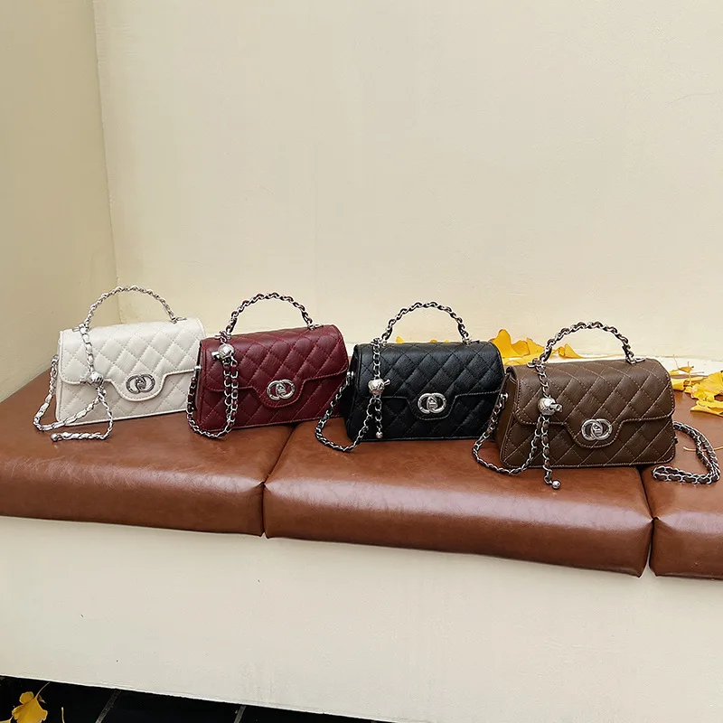 

2025 Korean Style Women‘s Crossbody Bag, Fashion Genuine Leather Multi-way Shoulder Purse, Vintage Quilted Small Bag