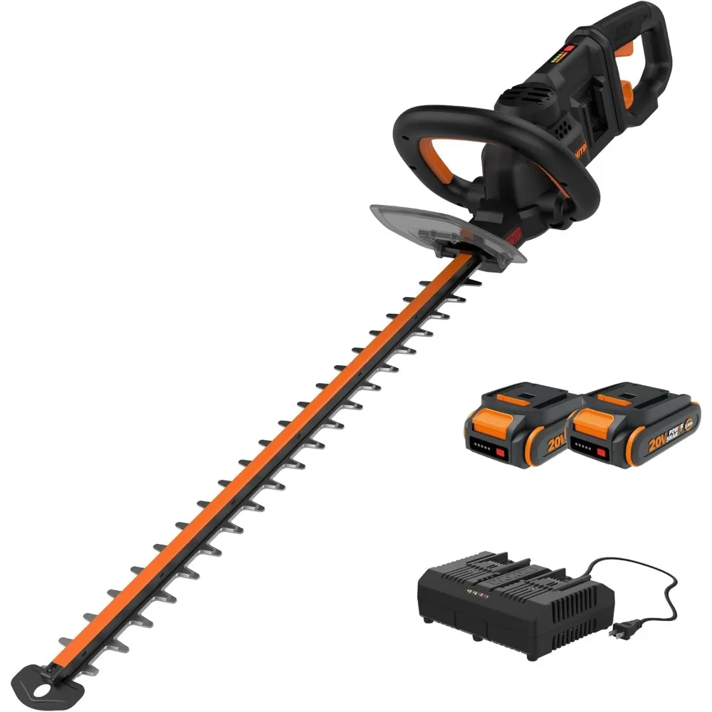 

Nitro WG286 24" 40V Cordless Hedge Trimmer, Electric Hedge Trimmer with Dual-Action Blades & 3400 SPM, Brushless Bush Trimmer w
