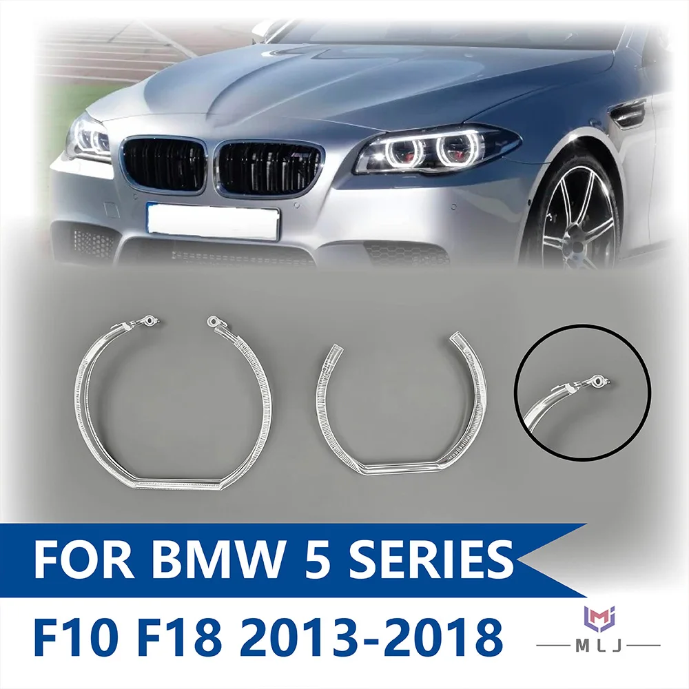 

For BMW 5 Series F10 F18 2013-2018 Full LED Headlight DRL Acrylic Tube Bar Light Lines Tube Angel Eye Strip Car Accessories
