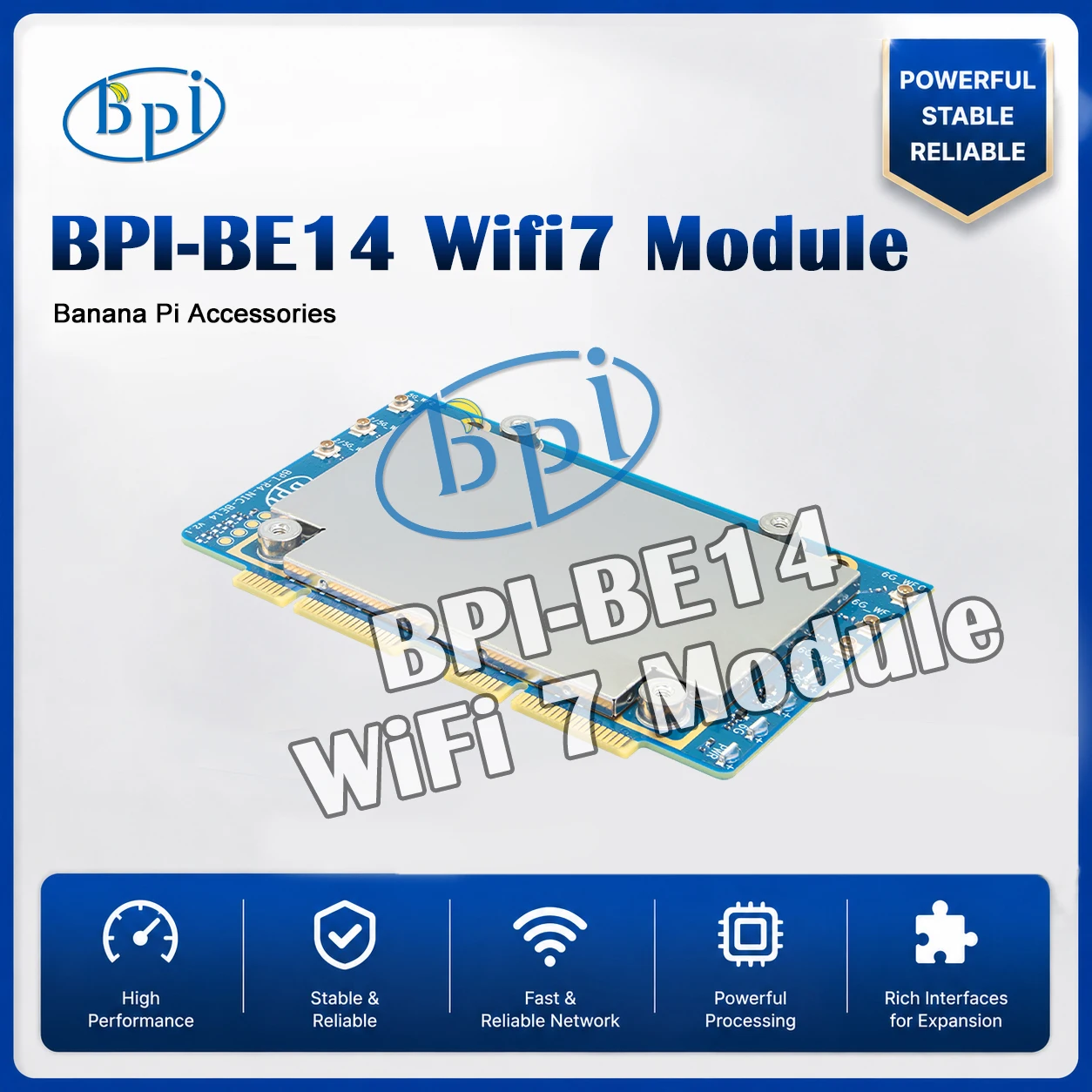 BPI-R4-NIC-BE14 Wifi7 Module Accessories for BPI-R4/R4 PRO/R4 Lite form Banana Pi Team