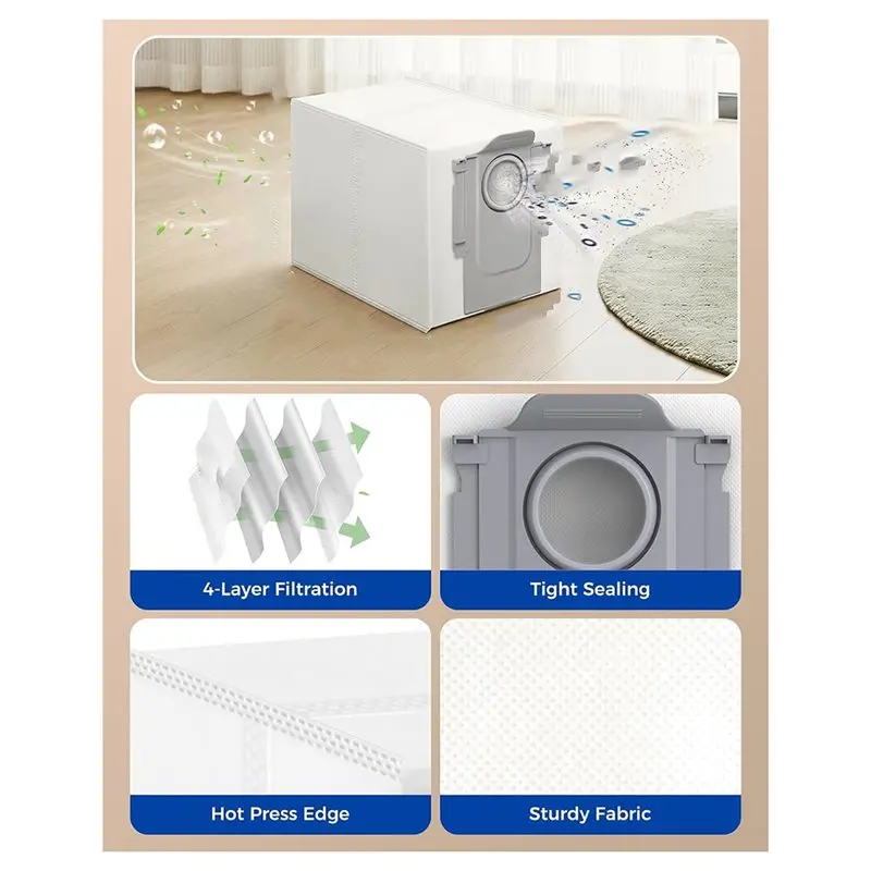 [NEW!A65Z】 Kit Of Main Brush, Dust Bag, Side Brush, Roller Mop Cloth, HEPA Filter For Roborock Qrevo Curv 2 Flow Robot Vacuum Ac