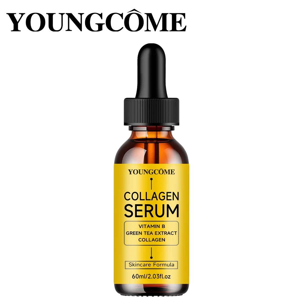 Collagen Face Serum with Vitamin B & Green Tea Extract: Hydrating Facial Care for Daily Moisturization Skin Barrier Support