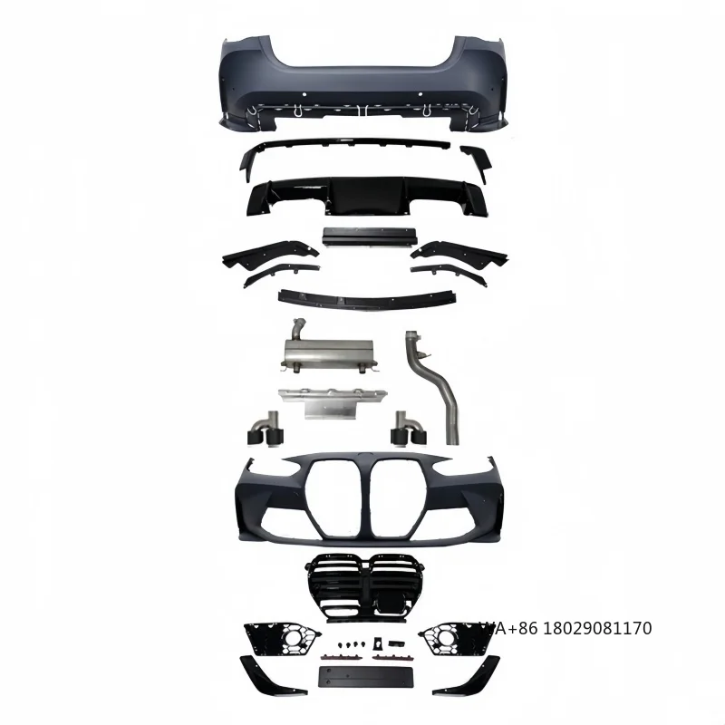 

Подходит для BMW 4 серии G22, модифицированная решетка переднего и заднего бампера M4, задняя губа выхлопной трубы, задний спойлер, большой запах