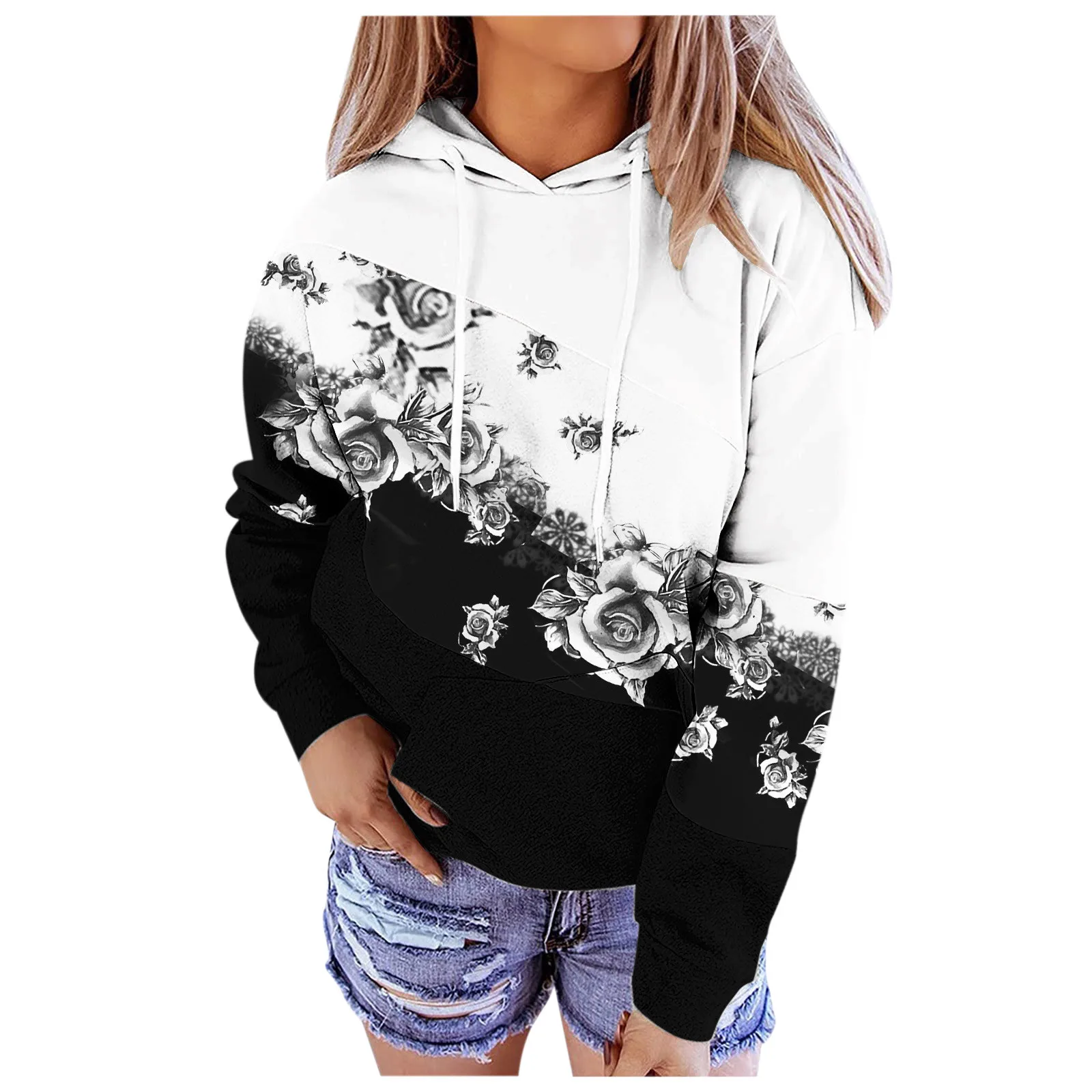 Y2k Butterfly Print Hoodies Women Oversized Hooded Sweatshirt Spring Autumn Harajuku Graphic Long Sleeve Pullovers Streetwear