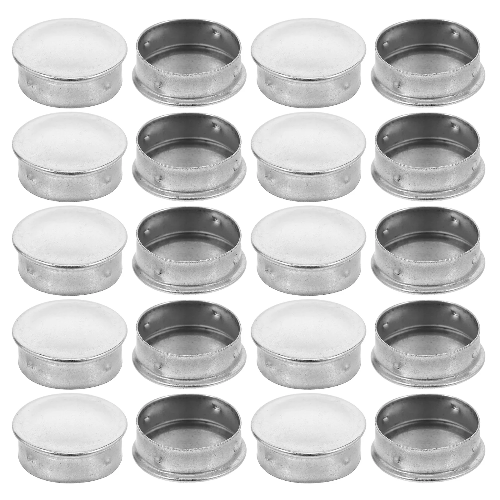 

20 pcs Stainless Steel End Cap Round Tube End Caps No Welding Quick Sealing For Diy Furniture Fence Garden Tubing Handrail Pipe