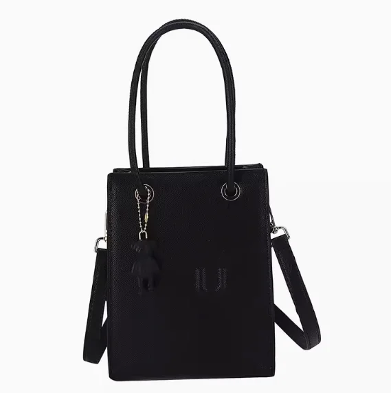 Ombro único Bolsa Crossbody para Mulheres, Couro PU, Urso Espanhol, Cor Sólida, Tote de Computador, Senhoras, Alta Qualidade, Novo