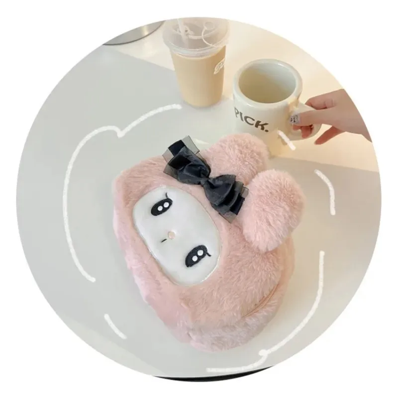 Sanrio Anime Plush Doll Make Up Bag Cute Kuromi Melody Handbag Soft Ladies Clutch Purse Handbag Cartoon Bag Kids Gifts