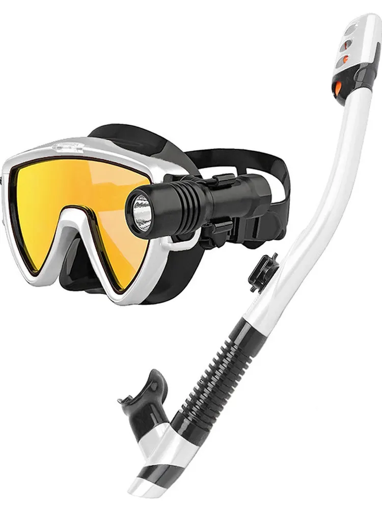 수중 손전등 다이빙 안경 스노클 성인 스노클링 마스크 다이빙 장비 세트 HD 코 보호