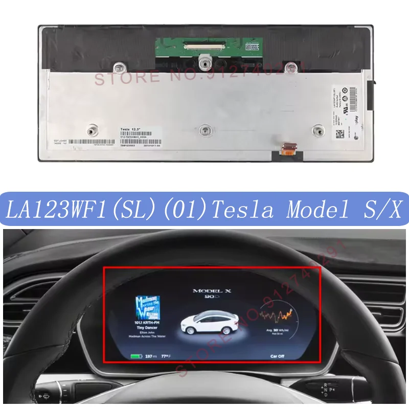 LA123WF1-SL01 12.3''Inch LCD Display Screen Panel LA123WF1(SL)(01) LA123WF1 SL02 For 2014 Te sla Model S Model C Car Instrument
