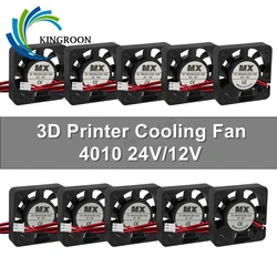 1~10pcs 3D Printer Cooling Fan 4010 DC 24V 12V Blower 40X40 X 10mm Hydraulic Bearing Brushless, Wholesale 3D Printer Cooler Fan