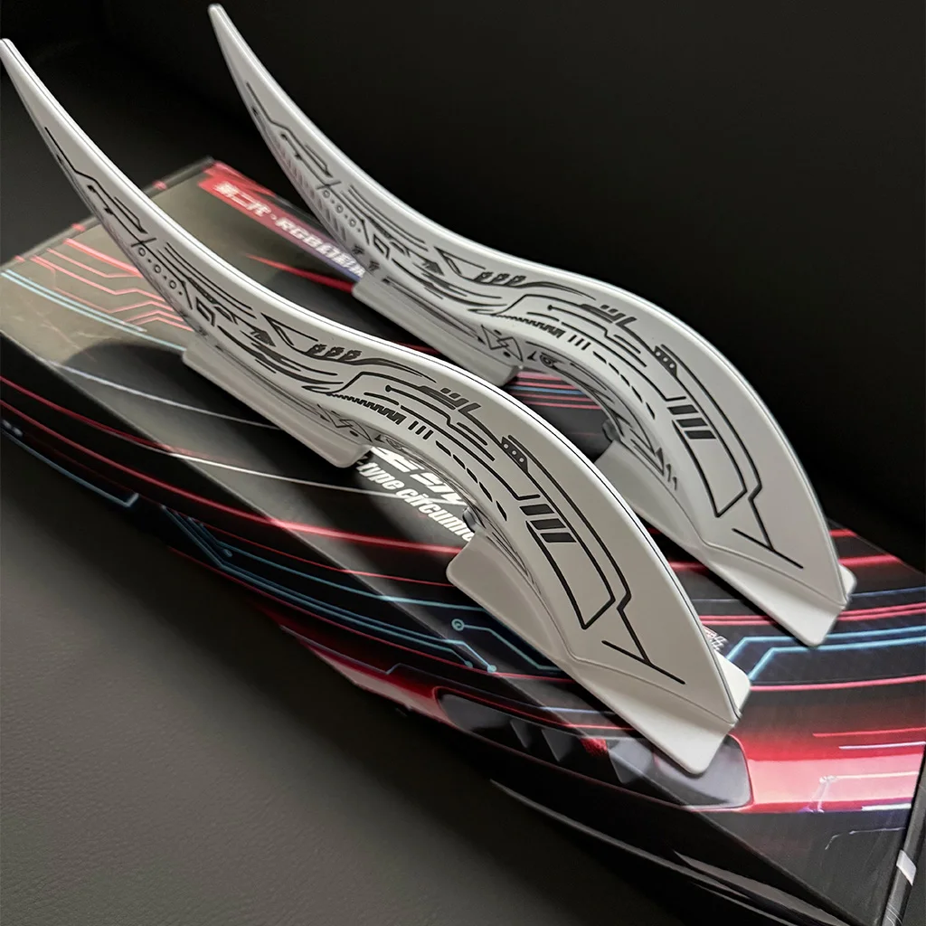 1Pair Dragon Horn Car Roof Fin LED Decoration, Waterproof Universal Vehicle Ornament, 32 Dynamic Light Effects, Touch Dimmable,