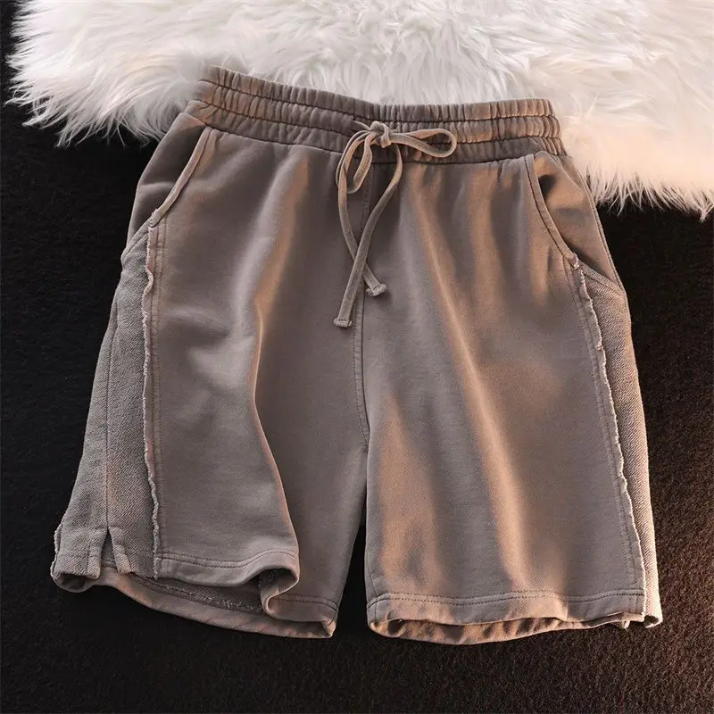 

Уличные ретро нишевые повседневные брюки для мужчин и женщин, летние свободные спортивные старые шорты, трендовые