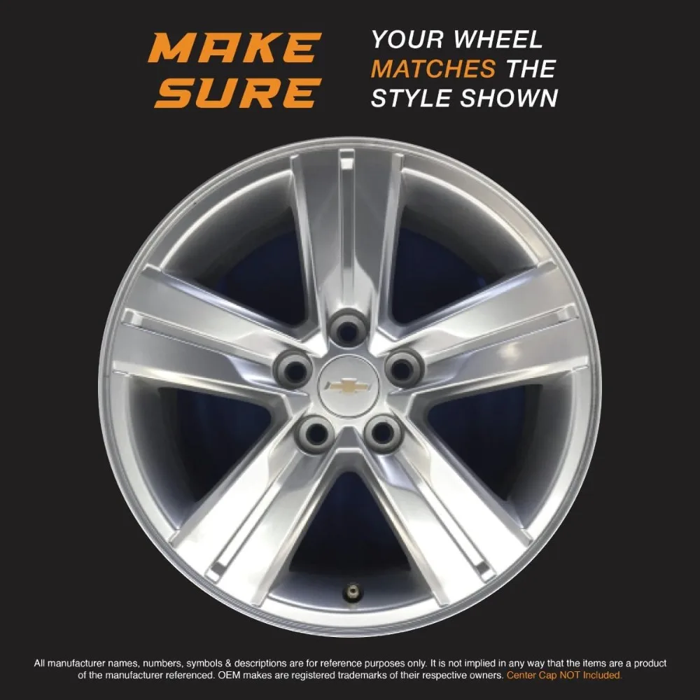 Комплект глянцевых черных колес, изготовленный для Chevrolet Trax (2017-2023) |   Прочная крышка из АБС-пластика |   Подходит для колеса OEM напрямую