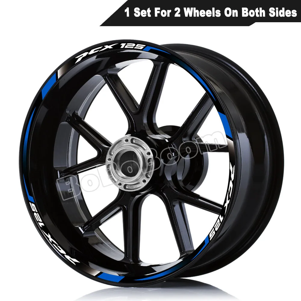Motorcycle Wheel Sticker Reflective Scooter Rim Decal 14 Inch Stripe Tape Waterproof Accessories For Pcx125 PCX125 image 6