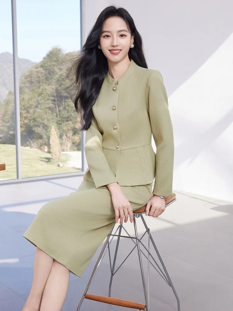 Women's black blazer for spring2026New style professional workwear suits for beauty salons and jewelry stores