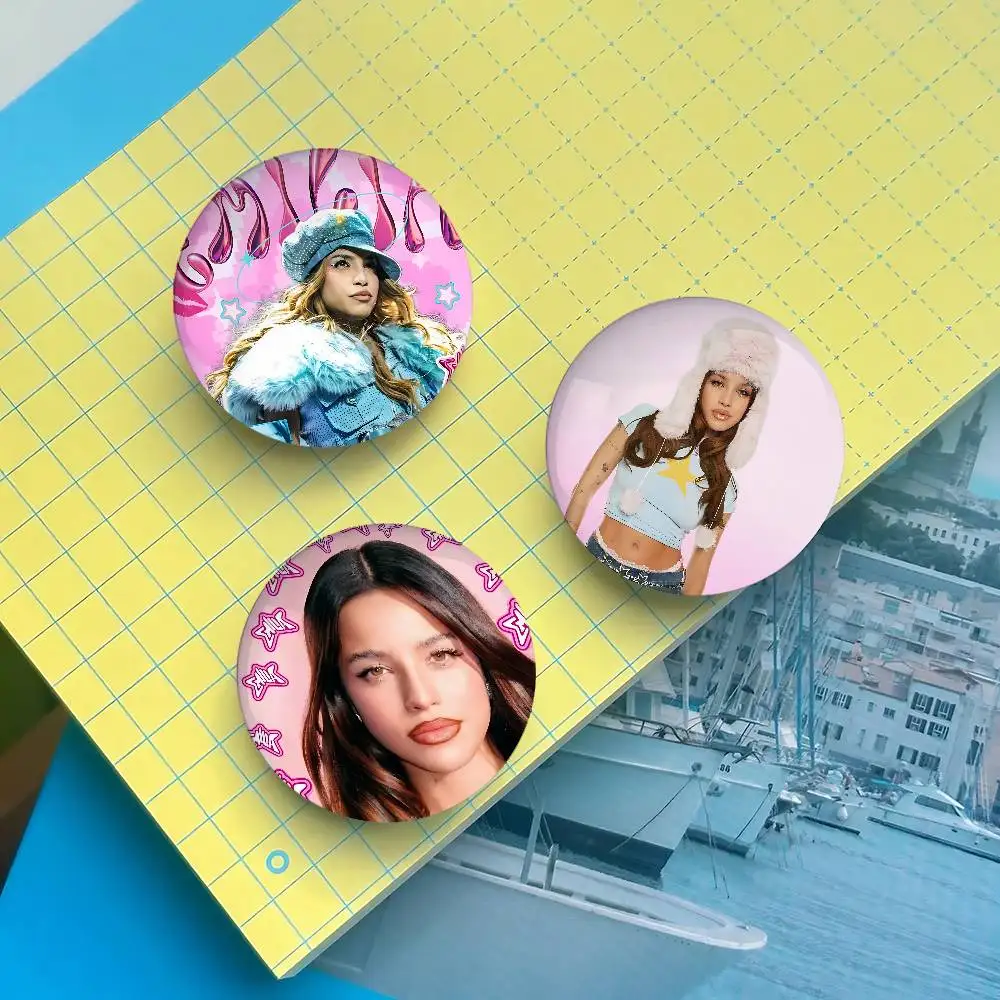 Singer E-Emilia-Mernes Anime Round Laser Badge Cartoon Brooch Clothes Backpack Accessories Lapel