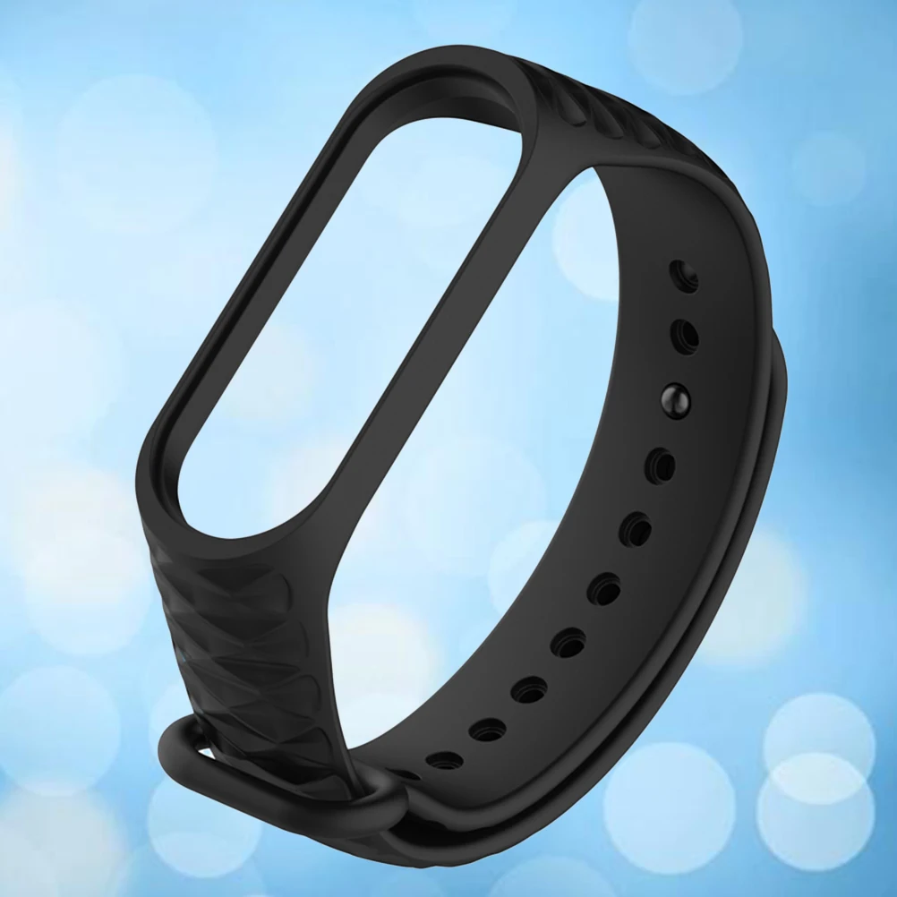 

Adjustable Silicone Wristband Replacement For 3 Smart Band Protective Strap Accessories Black Fashion Durable Comfort