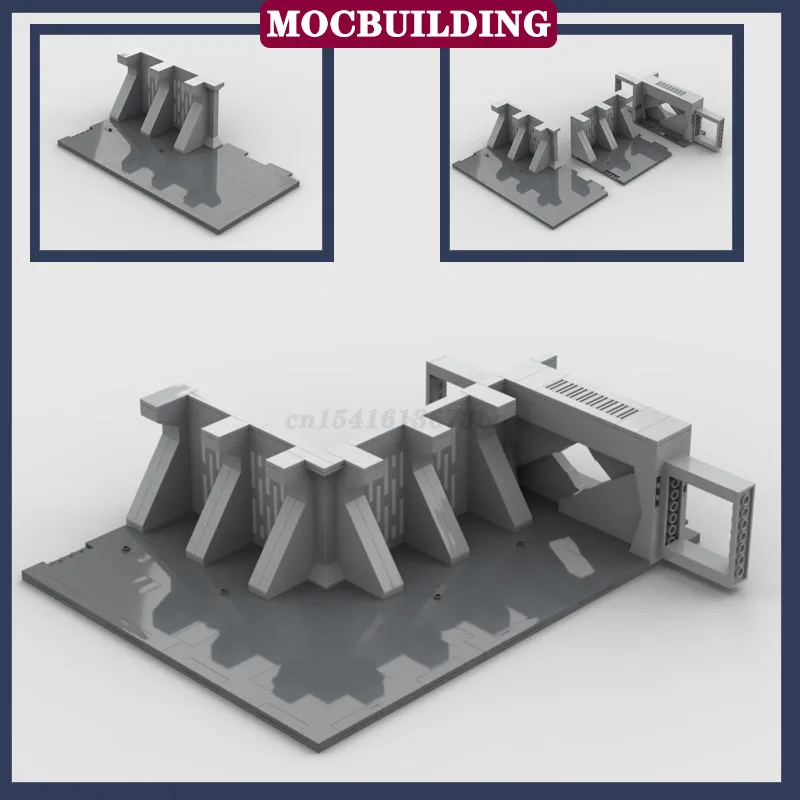MOCBUILDING Raum Wars Außen Korridor System Armory Zimmer Gebäude Modell Baustein Montage MOC Sammlung Spielzeug Geschenk 10