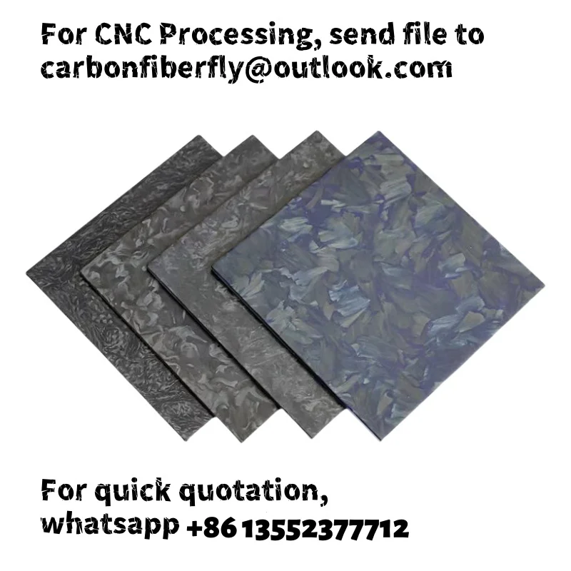 Servicio personalizado de accesorios de piezas de procesamiento de corte CNC de hoja de placa de panel de fibra de carbono forjado disponible