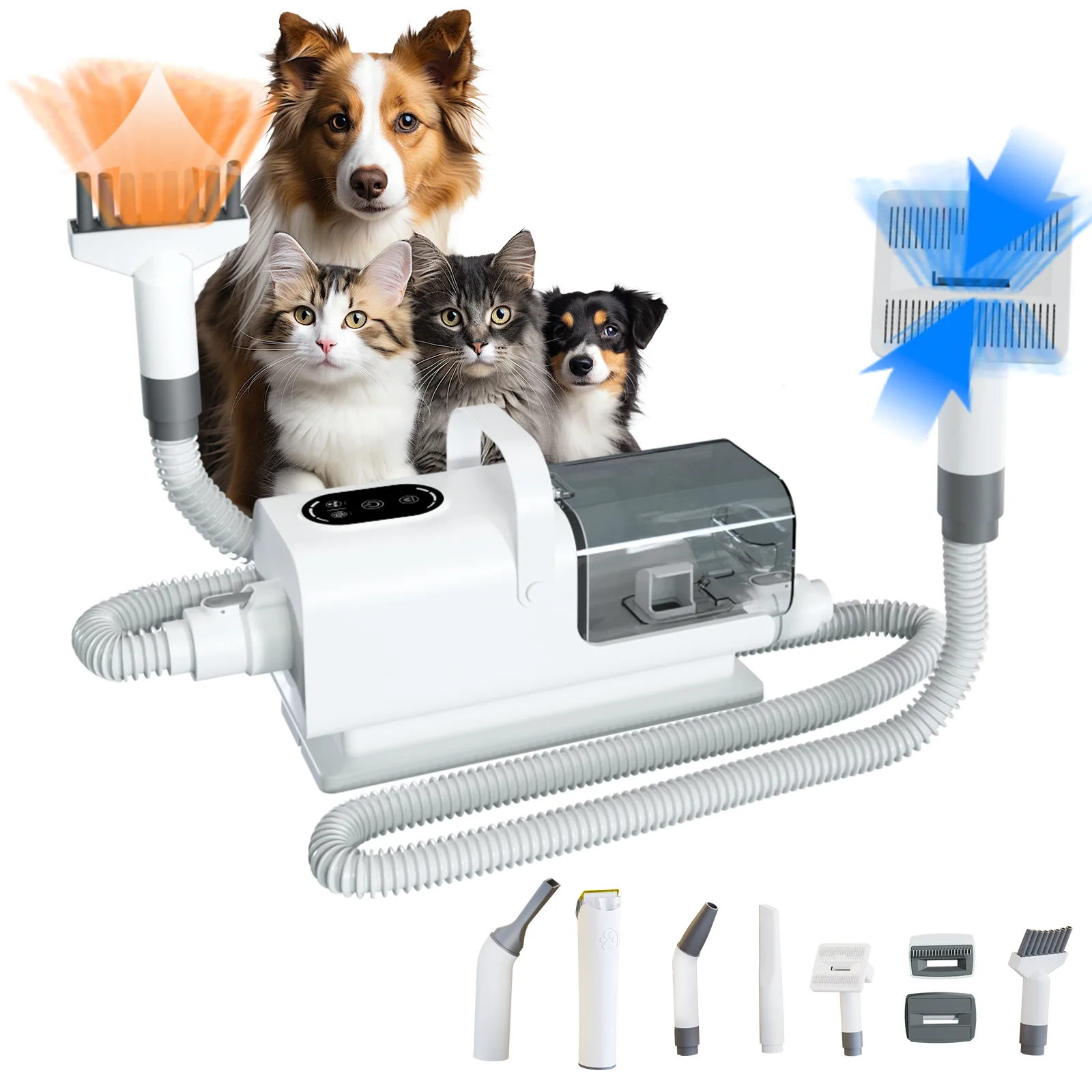 Multifunctional Dog Pet Grooming Machine Hair Vacuum Cleaner Hair Trimmer Electric Clipper Water Blower All-in-One Machine