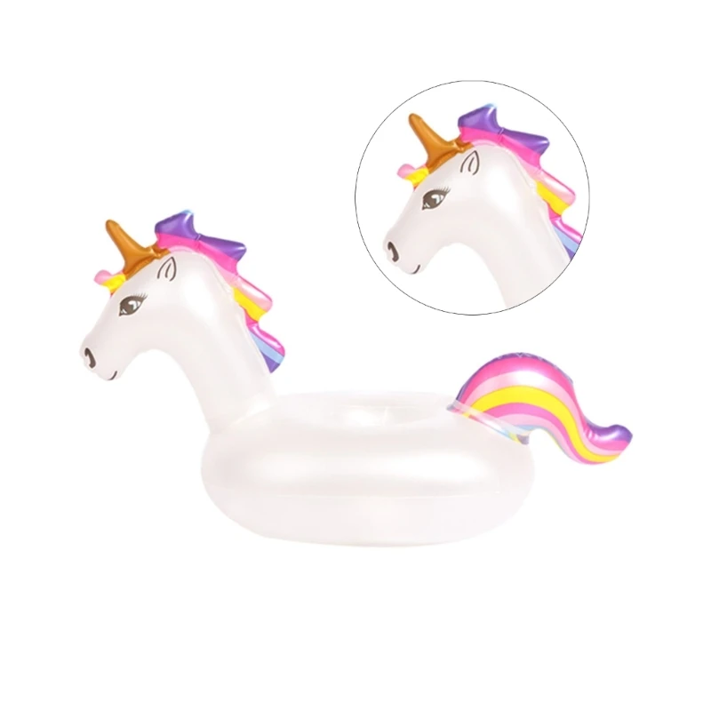 Porte-boissons flottant en forme licorne, plateau à glace pour boissons aliments, porte-boisson flottant pour fête à