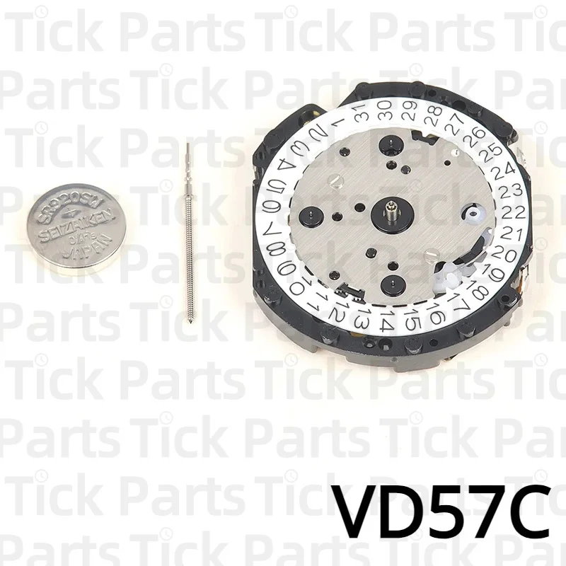 VD57 Movement VD57C Quartz Movement 6 Hands 6/9/12 Small Seconds Japanese New Original Watch Movement Accessories