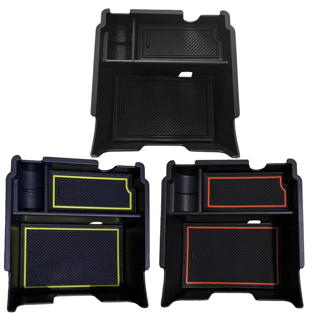 

Center Organizer Tray Yellow ABS Black Suitable for Subaru Crosstrek Impreza 2018-2023 Orange Car Armrest Storage Box