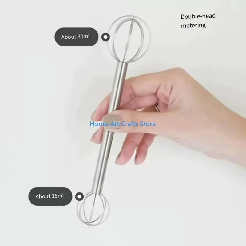 Y3NA Double Head Miso Soup Stirring Spoon for Precise Flavor Control Nonrust Steel