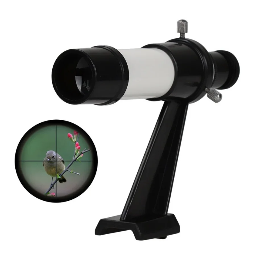 5X24 Astronomical Telescope Finderscope Cross Reticle Reflected Reverted Image Star Pointer Holder Bracket Guidscope Mount Base