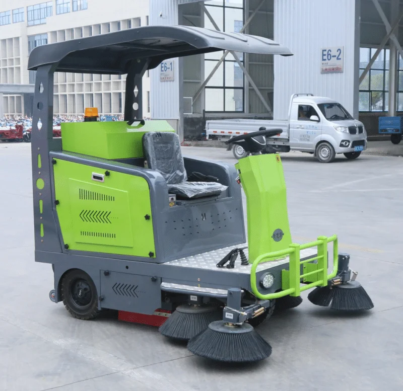 Outdoor Cleaning Ride on Electric battery sweeper moper vacuum machine sand sweeper collector