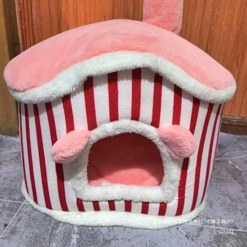 small-dog-house-bed-warm-removable-washable-plush-pet-nest-all-season-cozy-indoor-shelter-for-tiny-puppies-christmas-gift