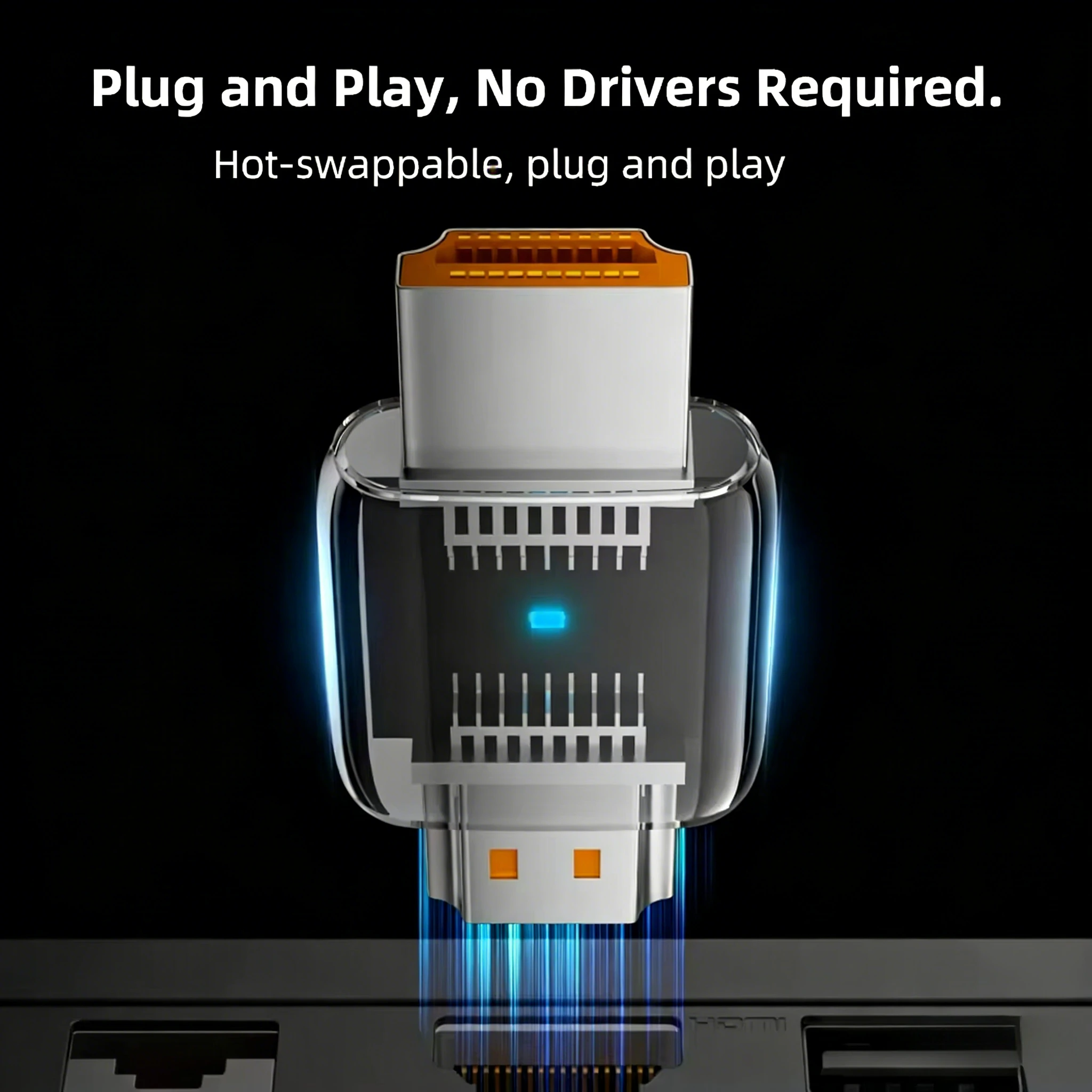 90 270 360 Degree HDMI-compatible 2.1 Adapter 8K@60Hz Male to Female Connector HDMI-compatible Extender for HDTV PS4 PS5 Laptop