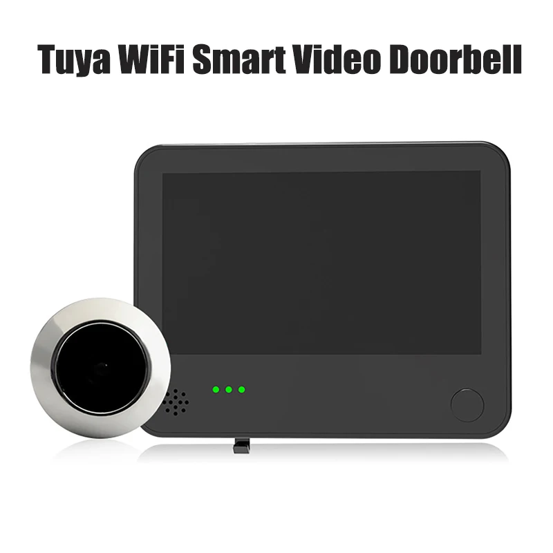 

Умная Wi-Fi камера-глазок для двери Tuya с видеодомофоном, цифровым радаром, обнаружением движения и беспроводным видеодомофоном