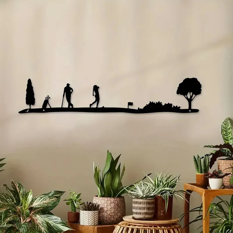 Vintage - Inspired Golf - Themed Metal Wall Art: Rustic Hanging Decor for Homes, Offices, and Man Caves