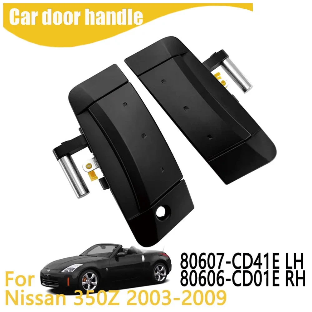Manija exterior negra con volante a la izquierda para Nissan 350Z 2003-2009 80607-CD40B 80606-CD00B