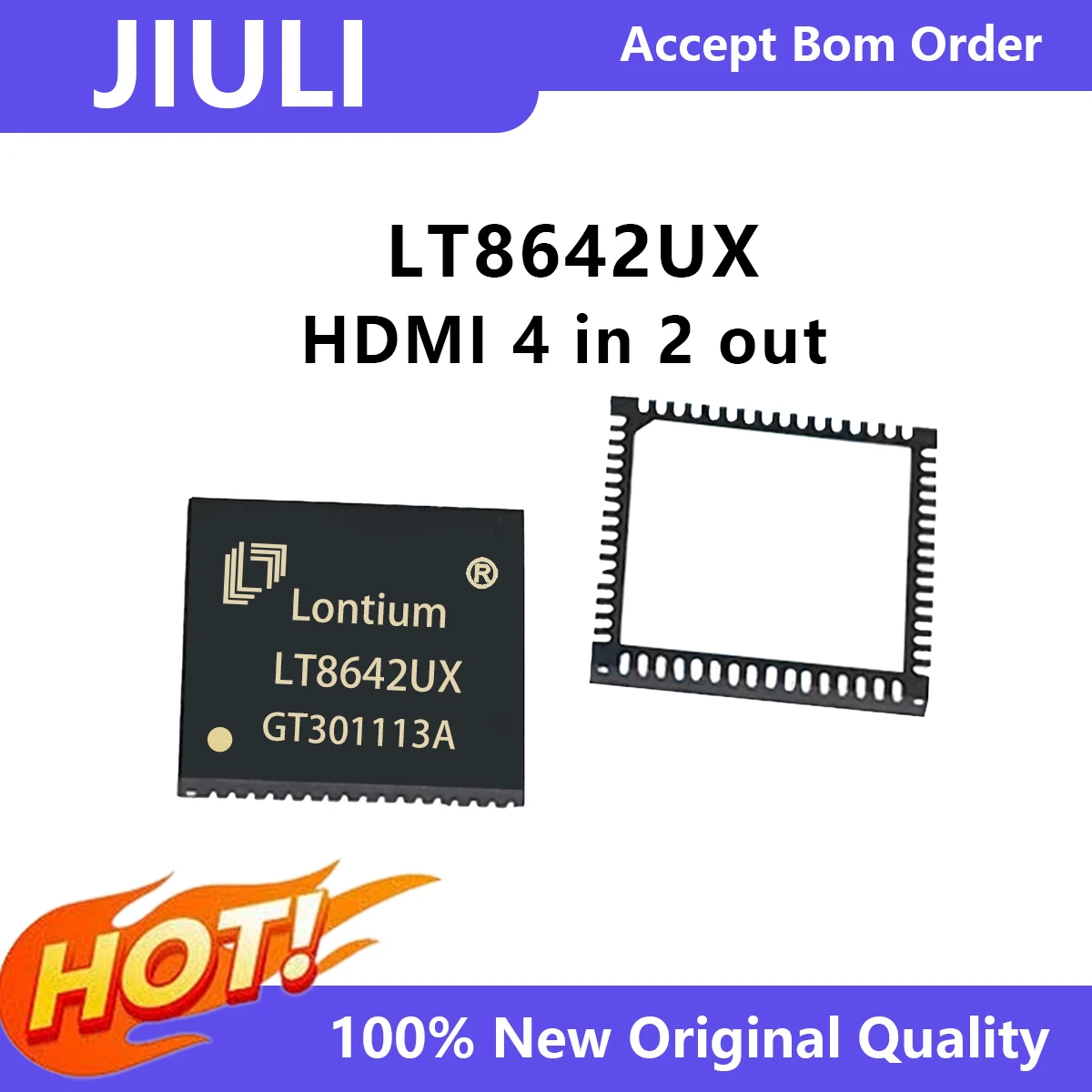 LT8642UX (chip)- HDMI2.0 4 in 2 out  Matrix with Scaler