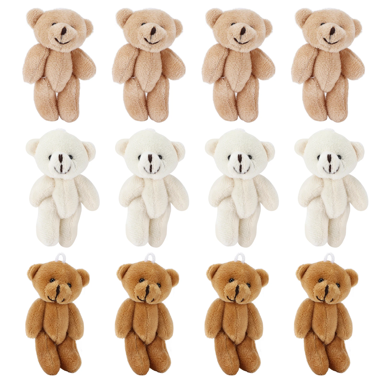 Mini knuffelberen Comfortabele zachte schattige mini teddyberen voor bruiloft- en verjaardagsdecoraties Mini pluche beren Kleine beren