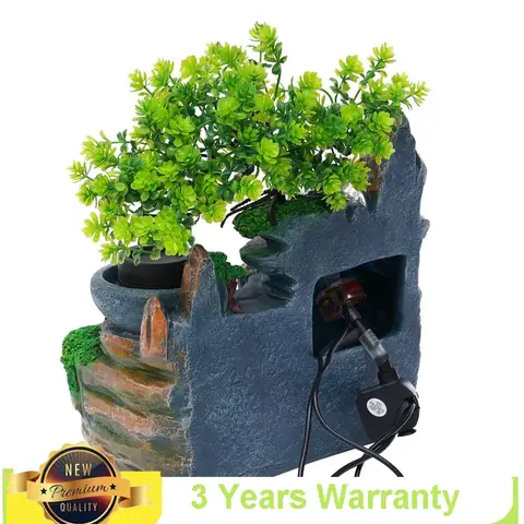 Bymaocar छोटा रॉकरी वाटर फाउंटेन सुंदर ऑफिस सजावट LED लैंप लाइट एटमाइजेशन प्रभाव के साथ लिविंग रूम / बेडरूम के लिए 10 best sales जादू की किताब - №6