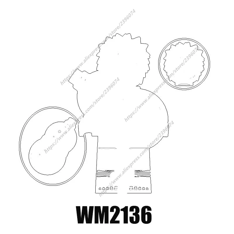 لبنات بناء شخصيات كرتونية للأطفال ، إكسسوارات ، WM6111 ، WM2132 ، WM2133 ، WM2134 ، WM2135 ، WM2136 ، WM2137