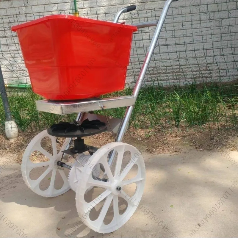 Hand-pushed electric automatic fertilizer sprinkling locomotive Fertilization Top dressing Sowing Artifact tool