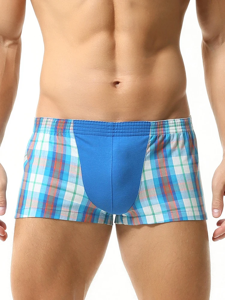 Underwear Men's Aro Pants Sleeping Thin Cotton Low Waist Sexy Casual Shorts Quadrangle U-shaped Pocket Home Pants
